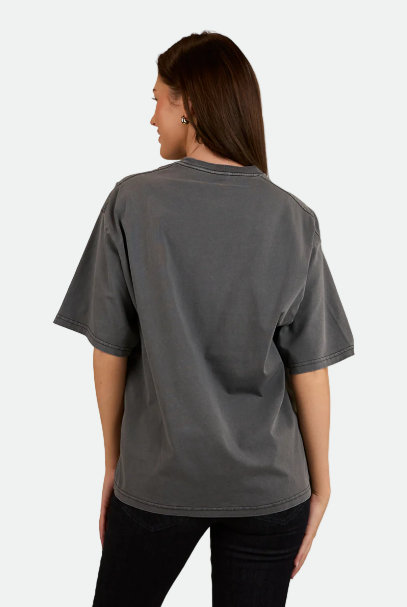 Ringers Western Lady Luck Womens Oversized T-Shirt - Washed Black