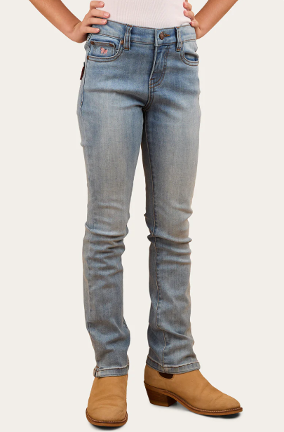 Ringers Western Kids Daphne Bootleg Jean - Light Blue