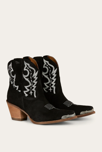 Ringers Western Catalina Womens Western Boot - Black Suede