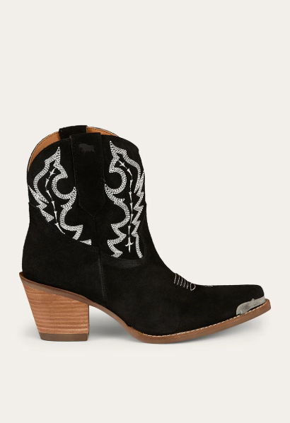 Ringers Western Catalina Womens Western Boot - Black Suede