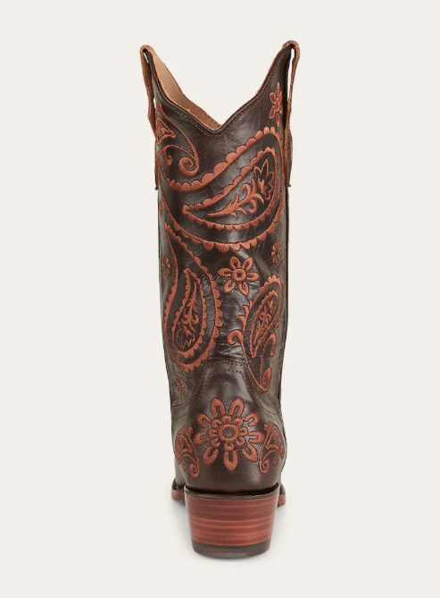 Ringers Western Olivia Womens Cuban Heel Western Boot - Coffee