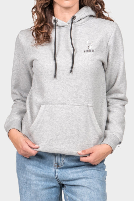 HUNTERS ELEMENT WOMEN'S CROAKER HOODIE - GREY MARLE