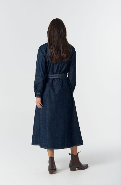 Goondiwindi Cotton Stockman Denim  Dress - Indigo Denim