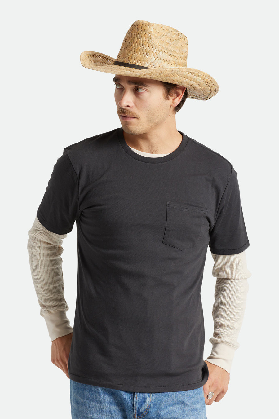 BRIXTON HOUSTON STRAW COWBOY HAT