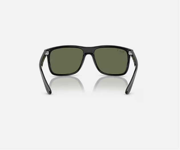 Ray-Ban Boyfriend Two Sunglasses Black W/Polar Green