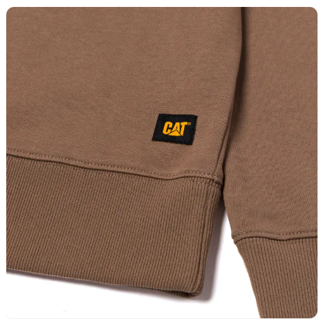 CAT Workwear Patch French Terry Crewneck Fossil