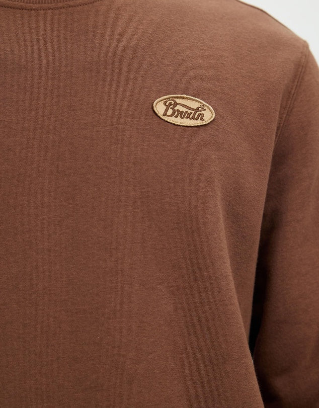 Brixton Men's Parson Patch Crew Sweater (Brown)
