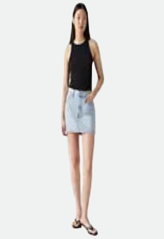 Levis Women's Iconic Skirt - Light Indigo Worn In - Blue