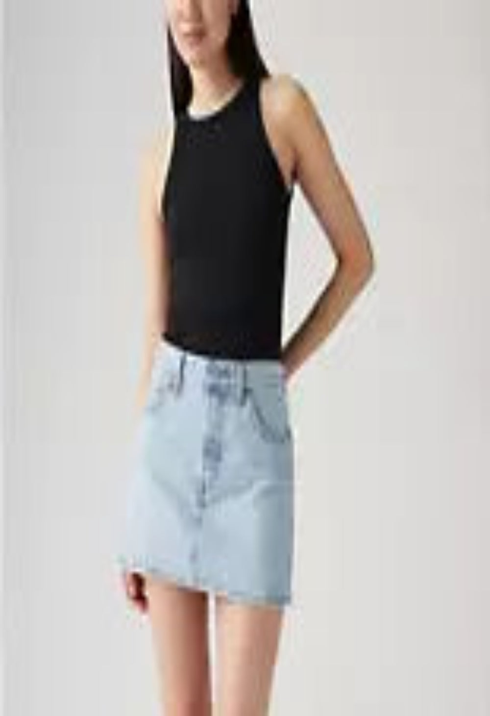 Levis Women's Iconic Skirt - Light Indigo Worn In - Blue