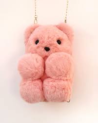 Heavenly Craft Faux Fur Bag - Bear