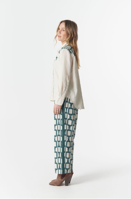 Goondiwindi Cotton Cowgirl Shirt Contrast Yoke - Clotted Cream