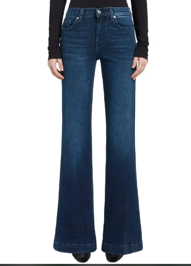 7 For All Mankind Women's Dojo Flare Jeans - Shadowleaf