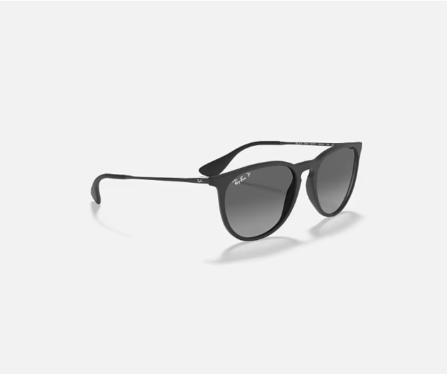 Ray-Ban Erika Rubber Black W/Light Grey Gradient Grey