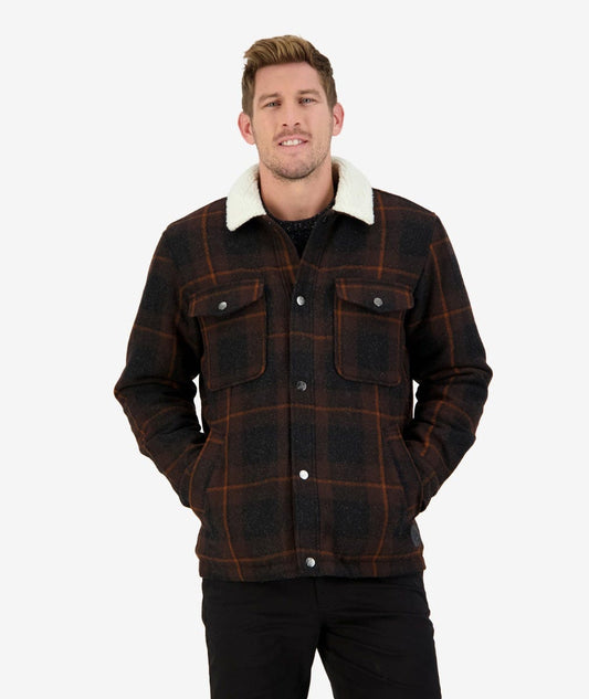 Swanndri Men's Kaituna Sherpa Lined Jacket (Double Brown)