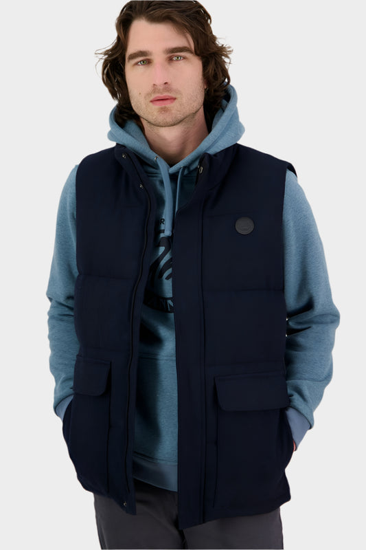 Swanndri Men's Coddington Insulated Vest (Herringbone Navy)