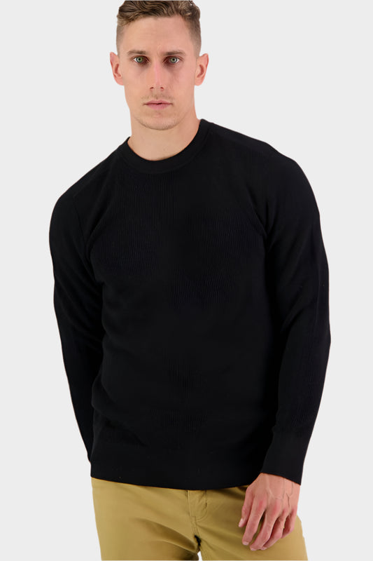 Swanndri Mens Otahu River Quarter Zip - Black Heather