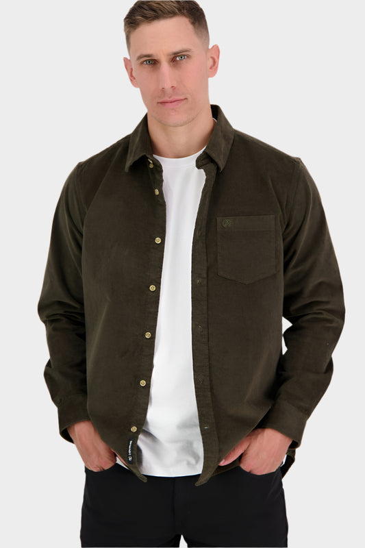 Swanndri Men's Ranfurly Corduroy Shirt - Olive