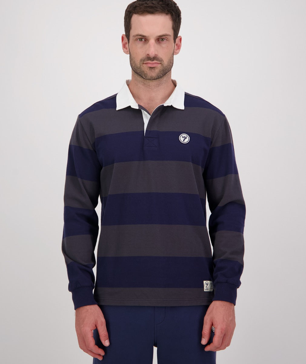 Line 7 Men's Range Cotton Rugby Top (Navy / Shadow) – Lucknow Skin Shop ...