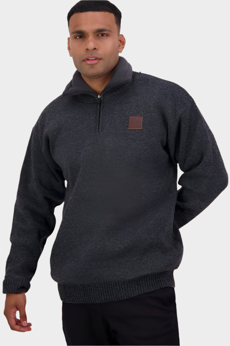 Swanndri Men's Rhino Stormshield Wool Jersey - Charcoal Marle