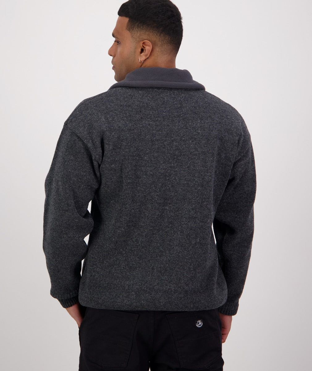 Swanndri Men's Rhino Stormshield Wool Jersey - Charcoal Marle