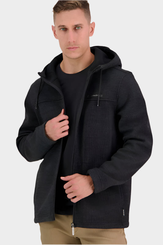 Swanndri Men's Rifleman Wool Blend Hoodie - Charcoal