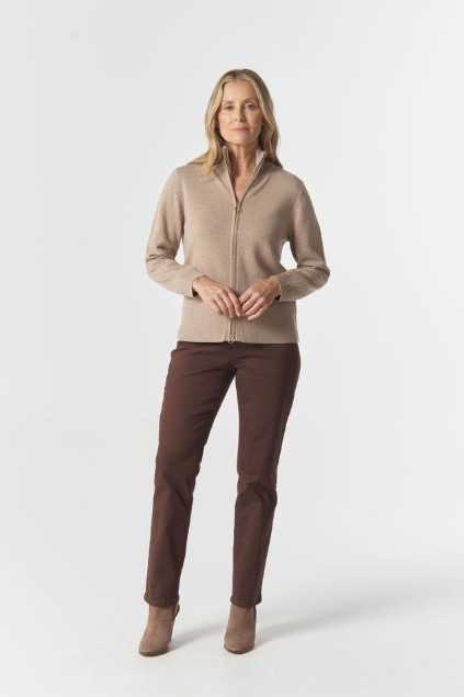 Goondiwindi Cotton Brook Merino Cotton Knit Cardi - Oatmeal