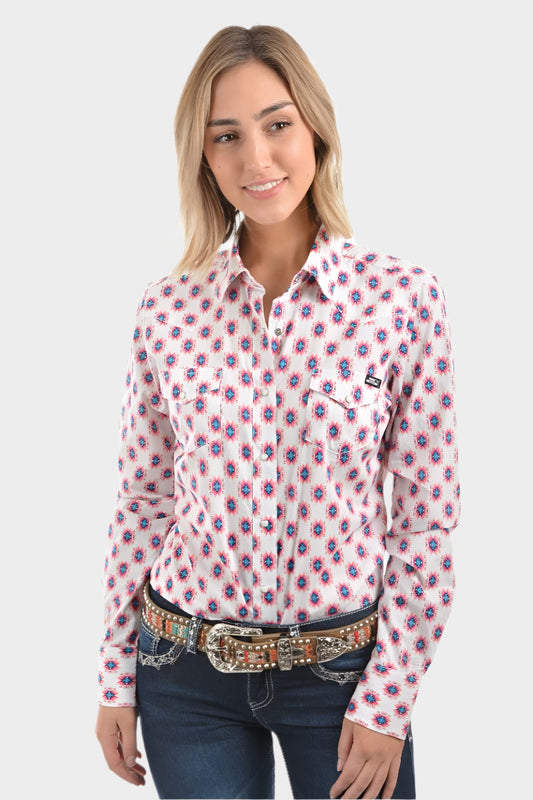 Pure Western Women's Karina Print Long Sleeve Shirt