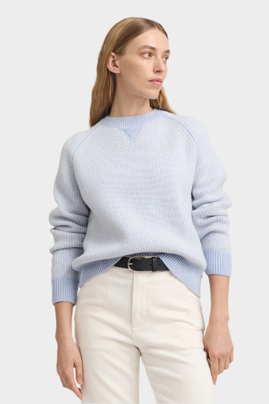 Toorallie Women's Pin Stripe Crew - DOVE GREY