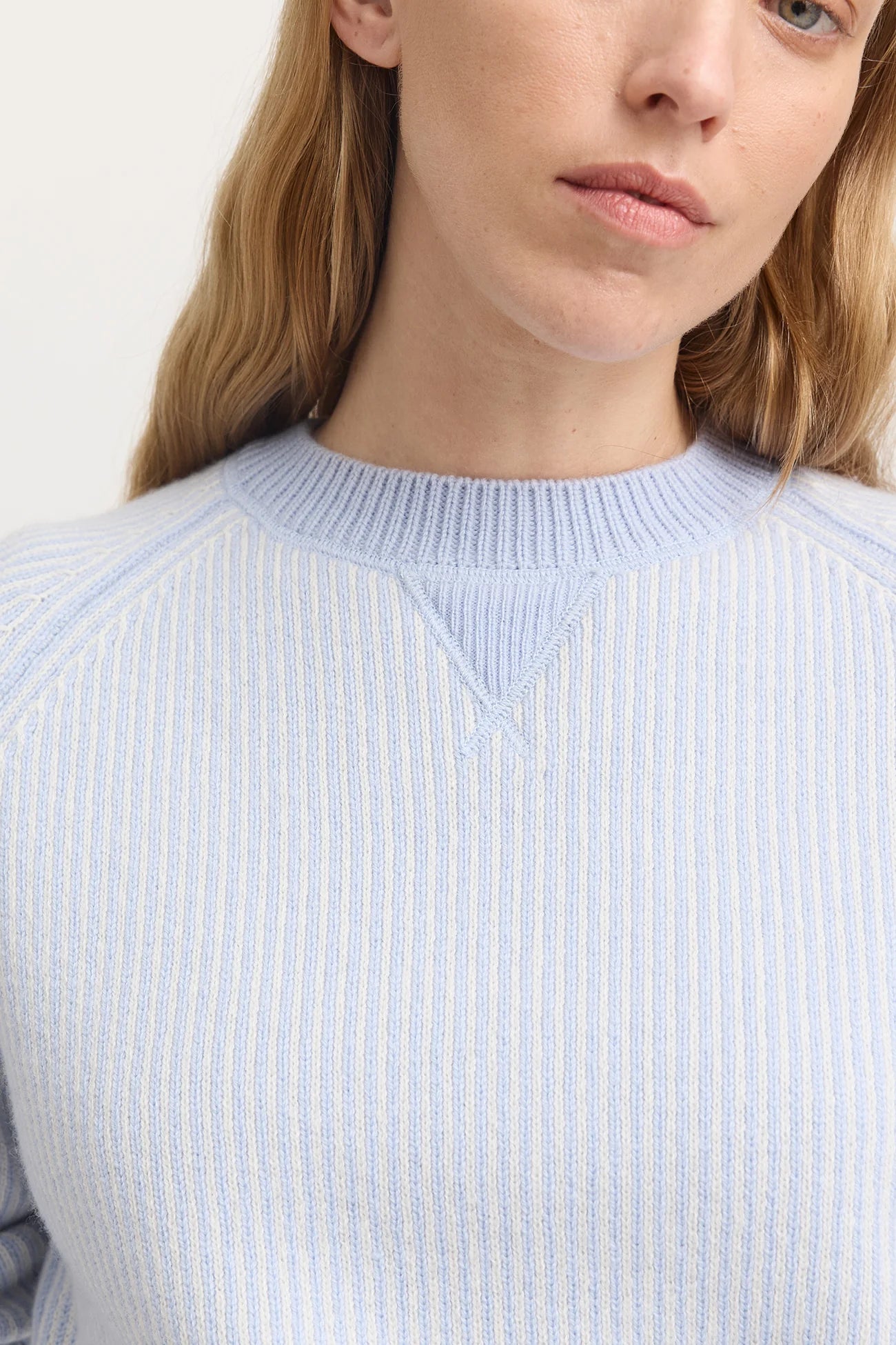 Toorallie Women's Pin Stripe Crew - DOVE GREY