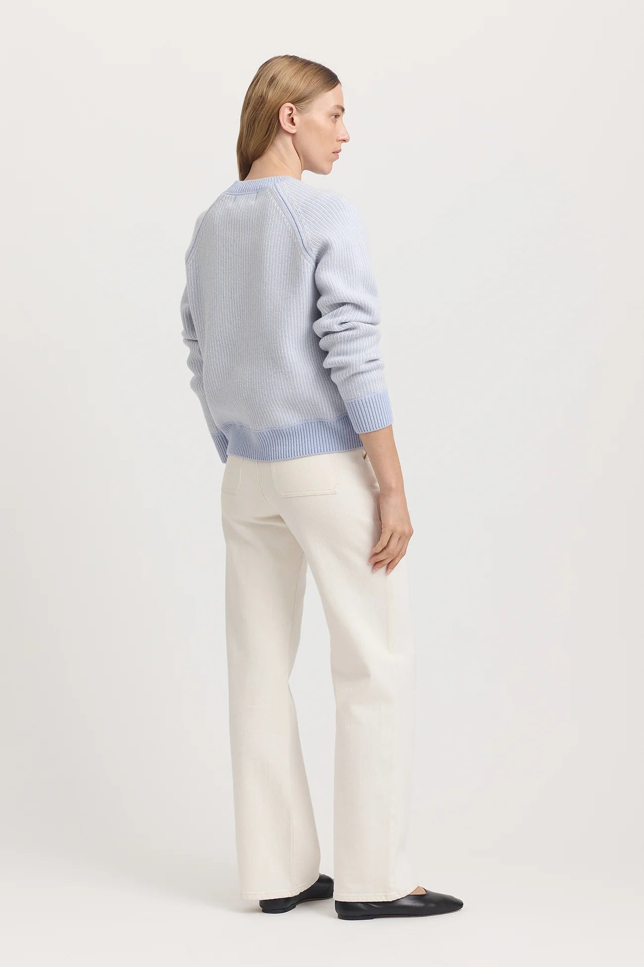 Toorallie Women's Pin Stripe Crew - DOVE GREY