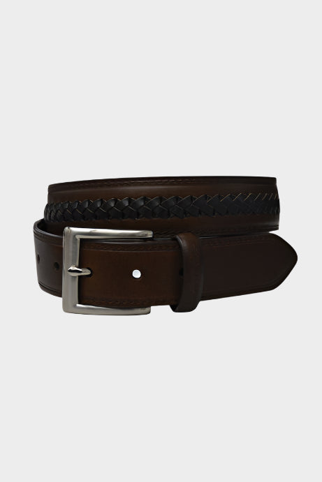 Thomas Cook Plait Belt - Dark Brown
