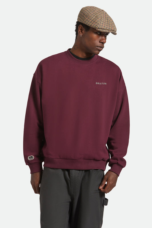 Brixton Embroidered Heavy Weight Crew - Port