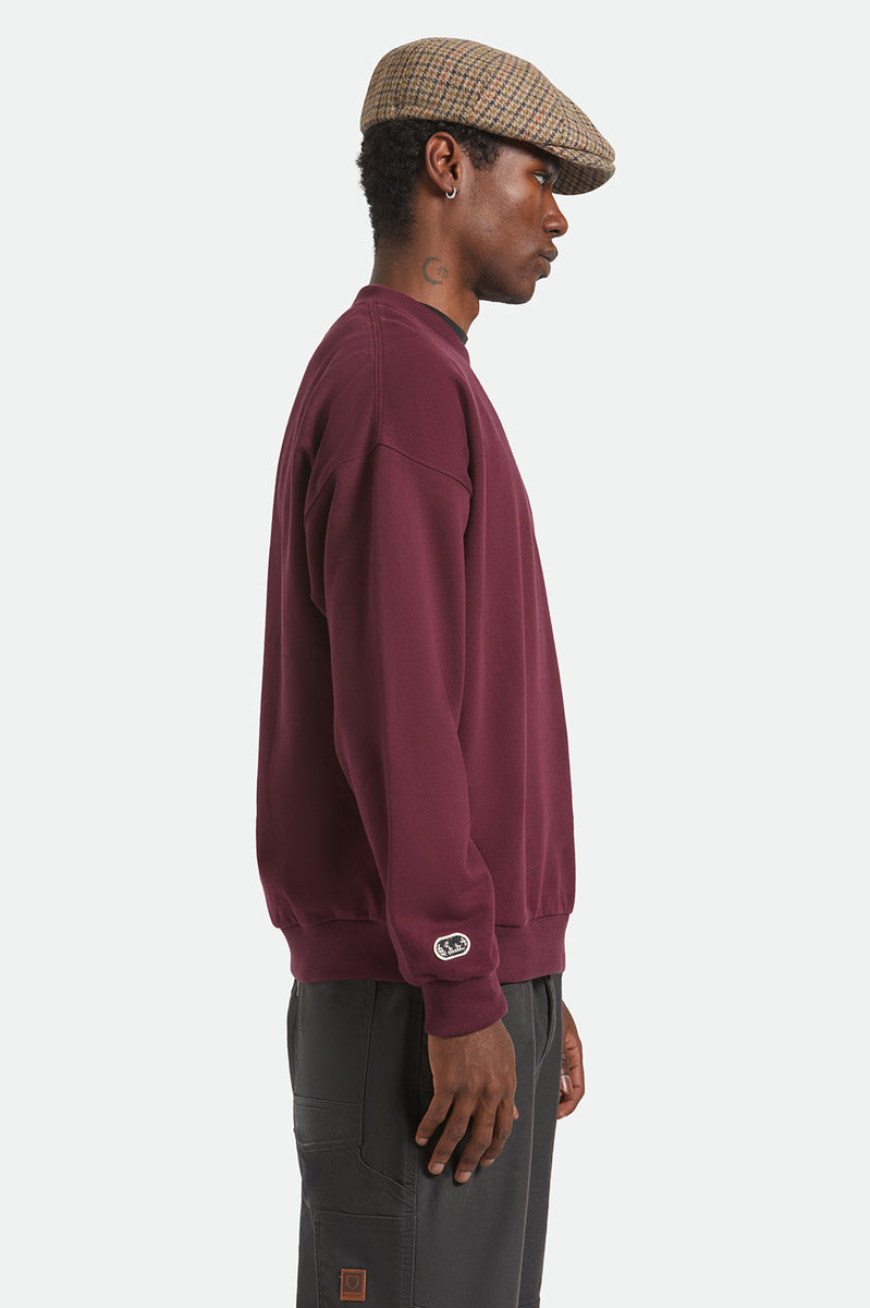 Brixton Embroidered Heavy Weight Crew - Port