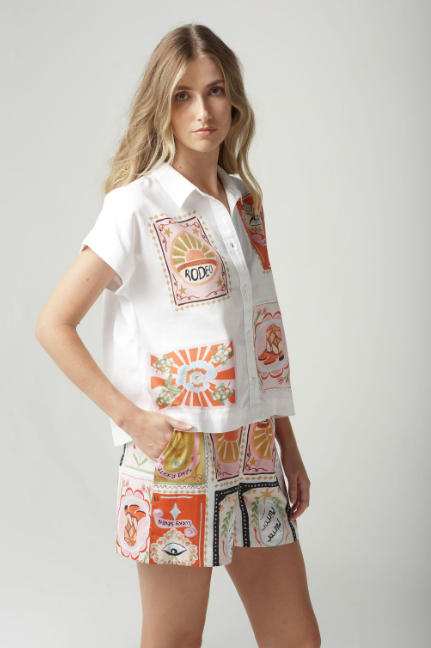 Goondiwindi Cotton Rodeo Print Shorts - Rodeo Print
