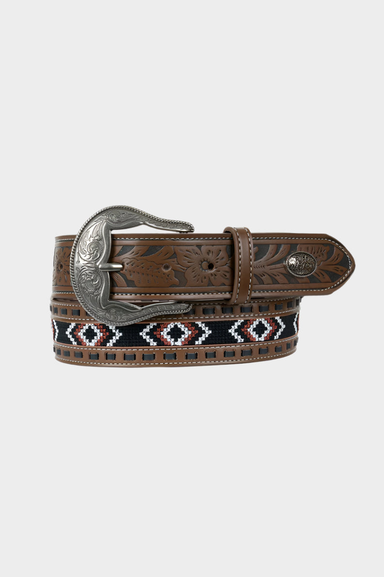 Pure Western Kid's Gordan Western Belt - Dark Tan