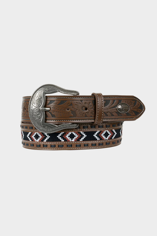 Pure Western Kid's Gordan Western Belt - Dark Tan