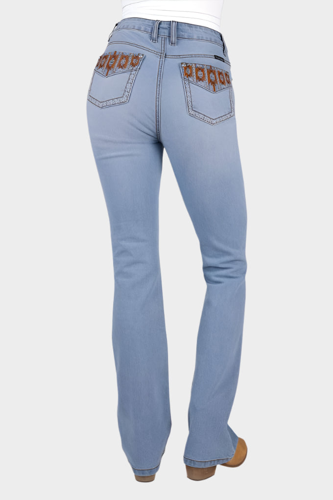 Pure Western Ladies Liz High Rise Jeans 34 Leg