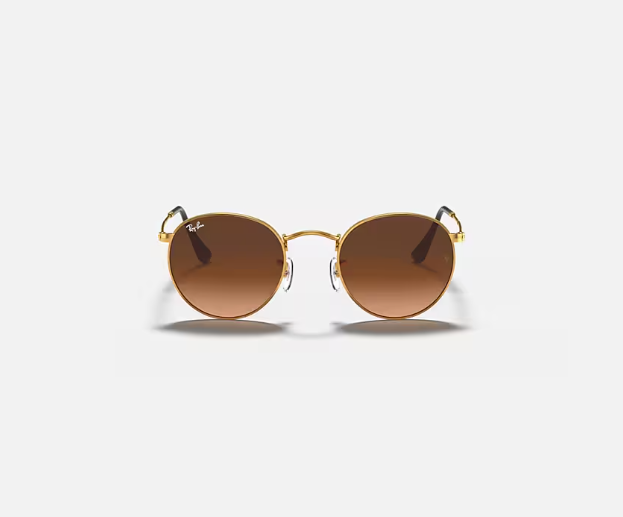 Ray-Ban Round Metal Light Bronze W/Pink Gradient Brown