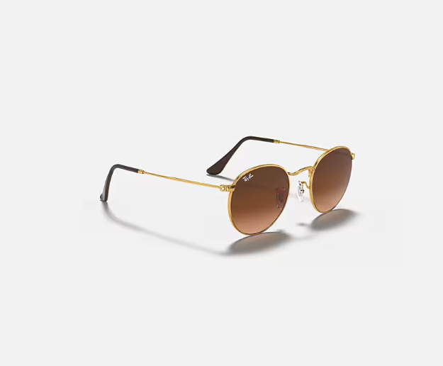 Ray-Ban Round Metal Light Bronze W/Pink Gradient Brown