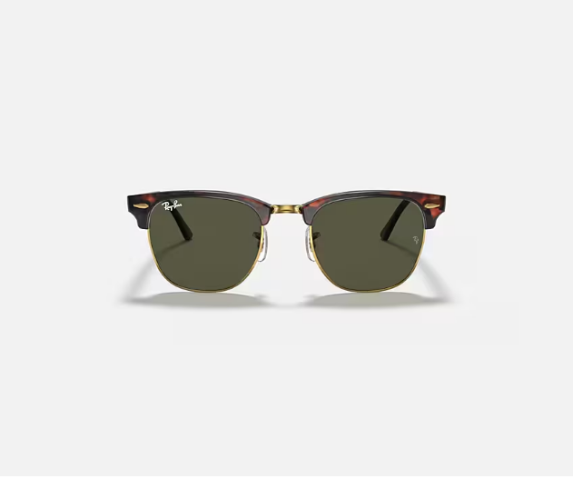 Ray-Ban Clubmaster Classic RB3016 - Mock Tortoise On Arista W/G-15 Green