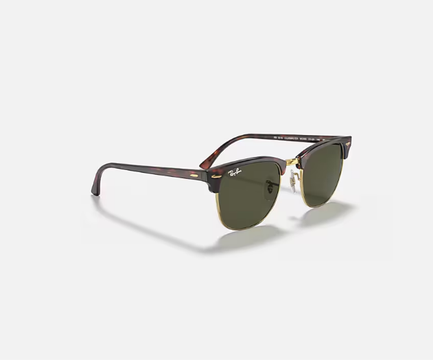 Ray-Ban Clubmaster Classic RB3016 - Mock Tortoise On Arista W/G-15 Green