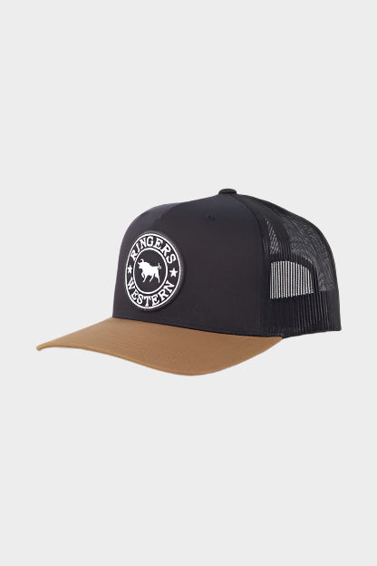 Ringers Western Mens Signature Bull Trucker - Dark Navy/Clay