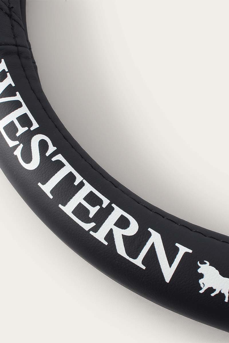 Ringers Western Gripper Steering Wheel Cover - Black