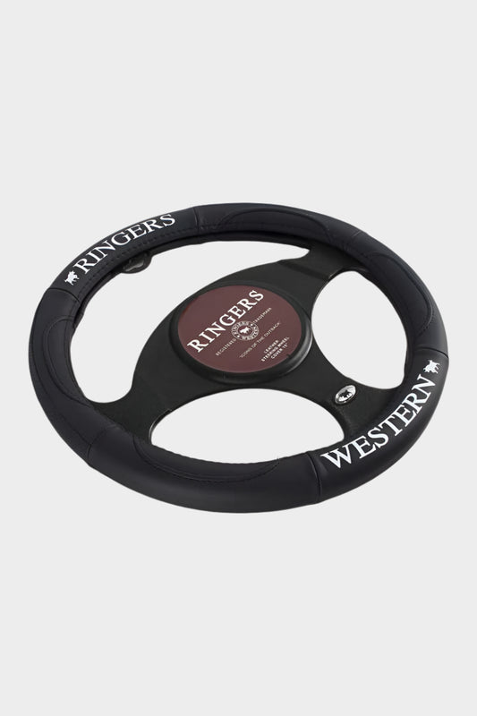 Ringers Western Gripper Steering Wheel Cover - Black