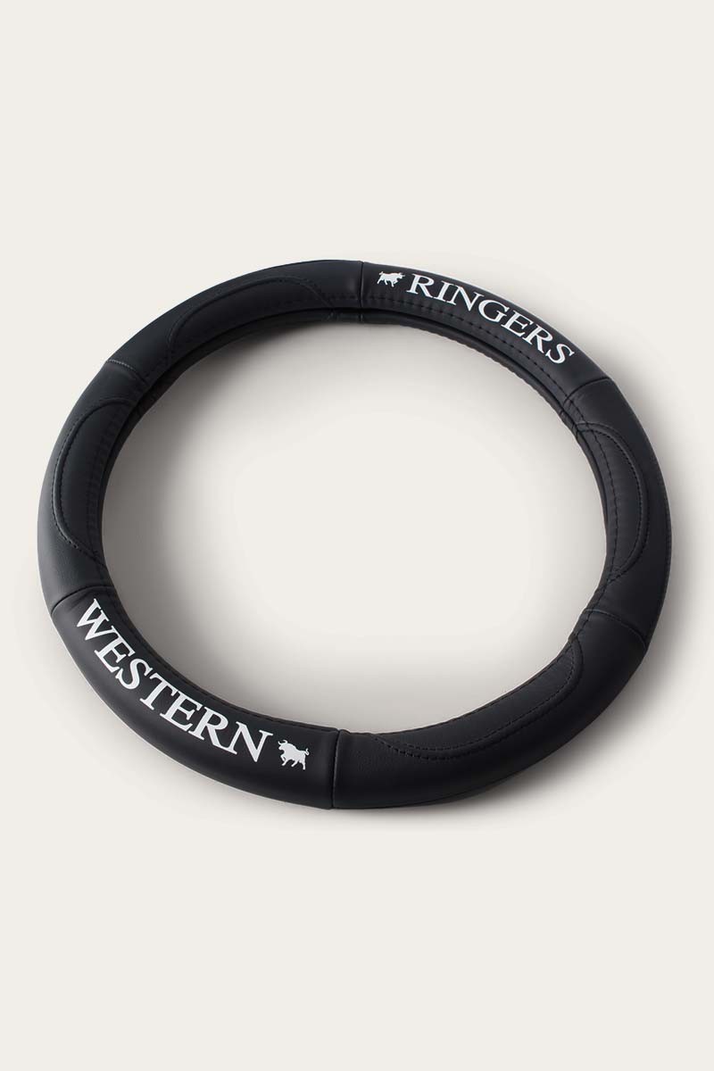 Ringers Western Gripper Steering Wheel Cover - Black