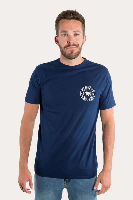 RINGERS SIGNATURE BULL MENS CLASSIC T-SHIRT - NAVY/WHITE