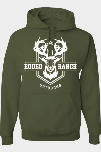 Rodeo Ranch Outdoors Hoodie - Military Green