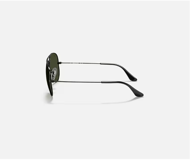Ray-Ban Aviator Large Metal Black W/G-15 Green
