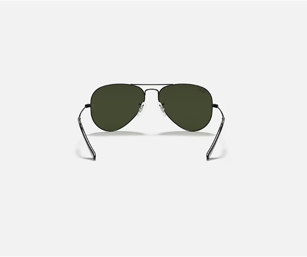 Ray-Ban Aviator Large Metal Black W/G-15 Green