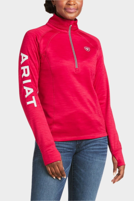 Ariat Women's TEK Team 1/2 Zip Sweatshirt - Persian Red